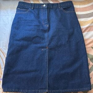 BCBG Dark Blue Denim Jean Skirt
